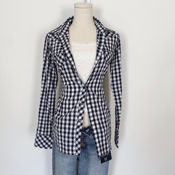 NWT Ariat- Blue Check Button Up - Picture 2 of 7